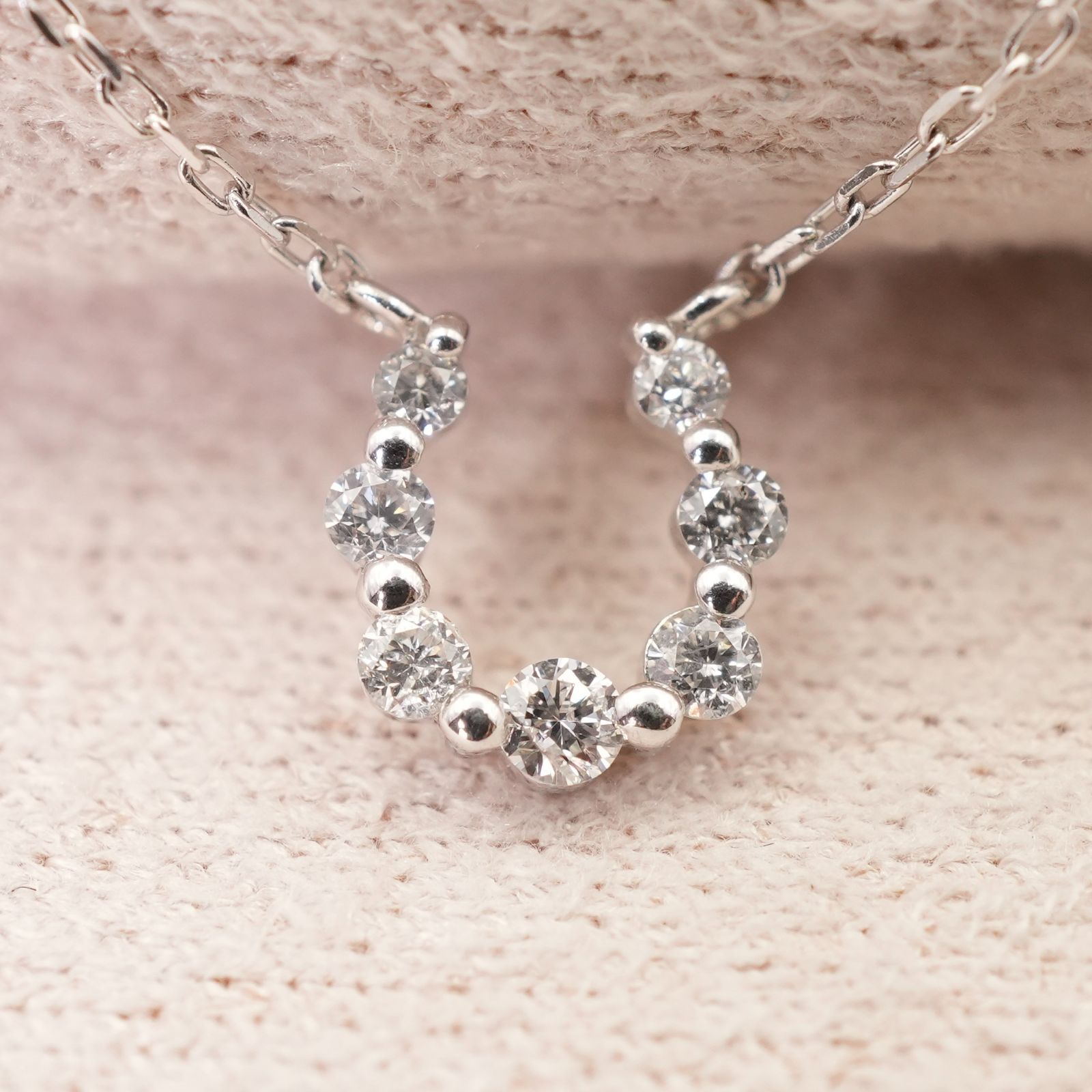 ヴァンドーム青山 ホースシューネックレス ダイヤプラチナ Pt950 Pt VENDOME AOYAMAプラチナ ダイヤモンドネックレス ホースシュー