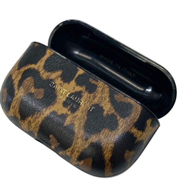 サンローラン 68555251 AirPods Pro ケース エアポッズプロ ケース ハート型 レオパード ヒョウ柄 ブラウン ロゴ SAINT LAURENT NEXPOTALLINN_EU