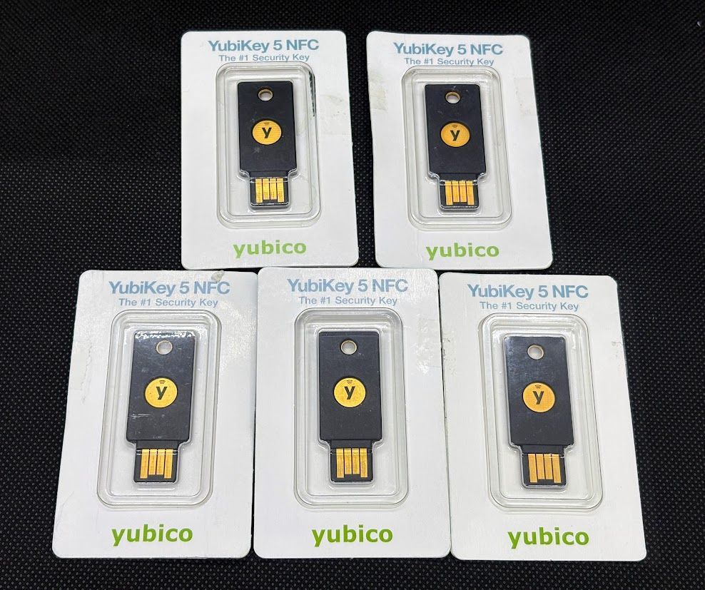 5個 Yubico セキュリティキー YubiKey 5 NFC USB-A ポート