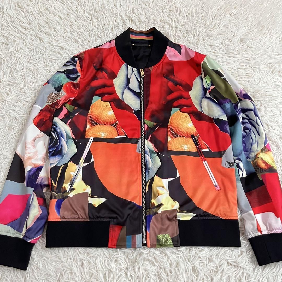 大きいサイズ】Paul Smith ポールスミス Rose Collage 18AW PRE COLLECTION ローズカレッジ MA-1 ブルゾン  XL ローズ 薔薇 ゴールド金具 - メルカリ