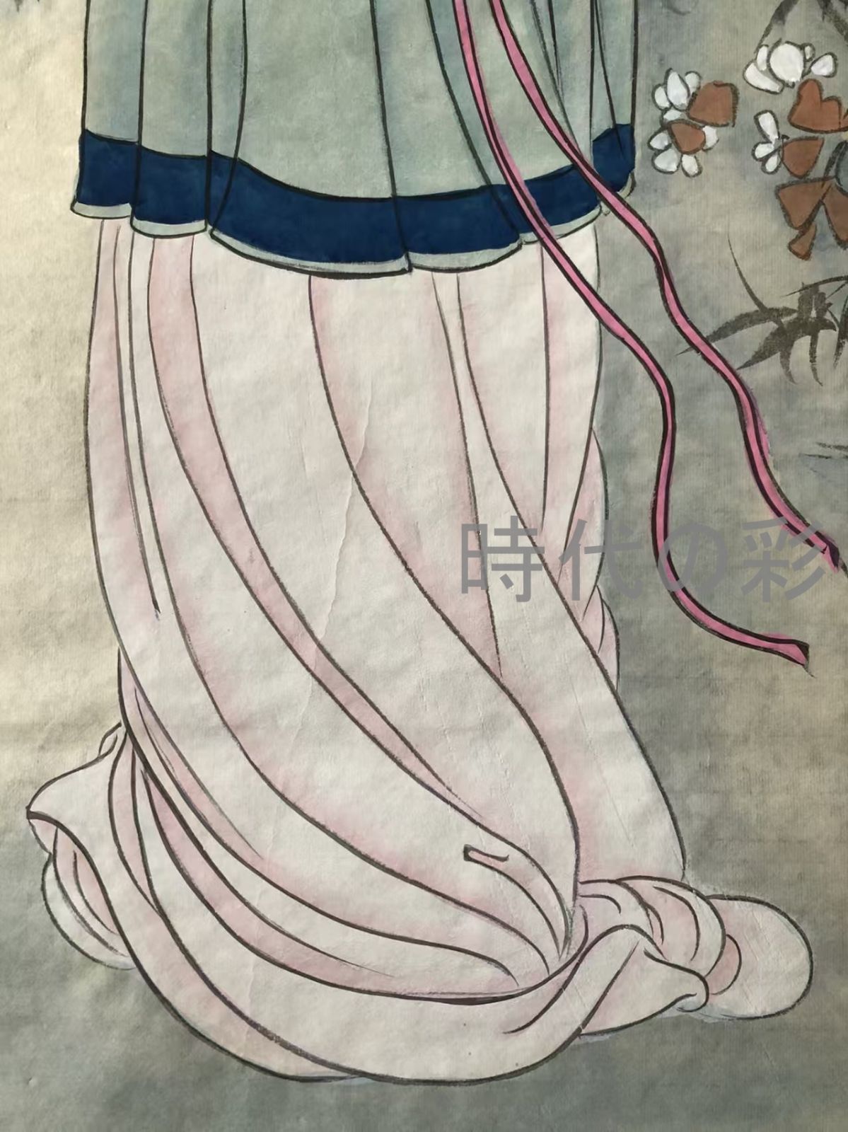 中国古美術 近現代の書画家 張大千作款【仕女図】肉筆保証 四尺