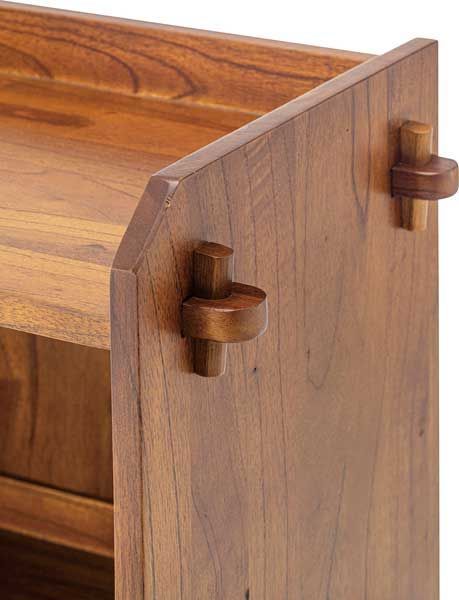 ２台セット 天然木 ミンディ のシェルフ ３Ｄ W56×D27×H95cm No.317 ブラウン