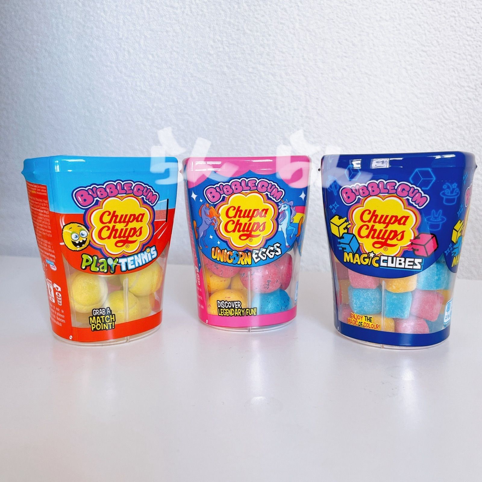 Chupa Chups バブルガムセット ユニコーンエッグ & マジックキューブ Chupa Chups UNICORN EGGS - Bubble Gum Full Box 100pcs / 500g