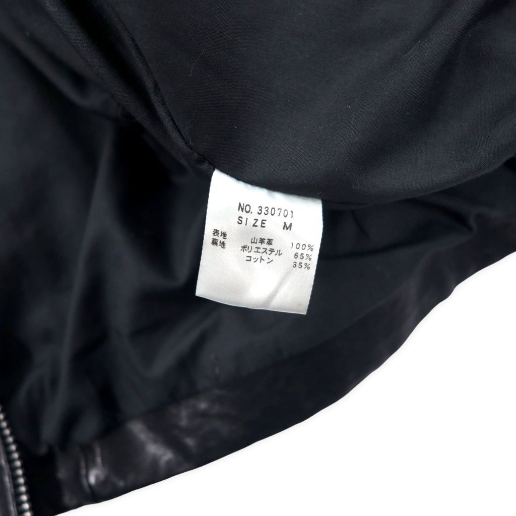 BROWNS GENERAL STORE ゴートレザー ライダースジャケット M ブラック 