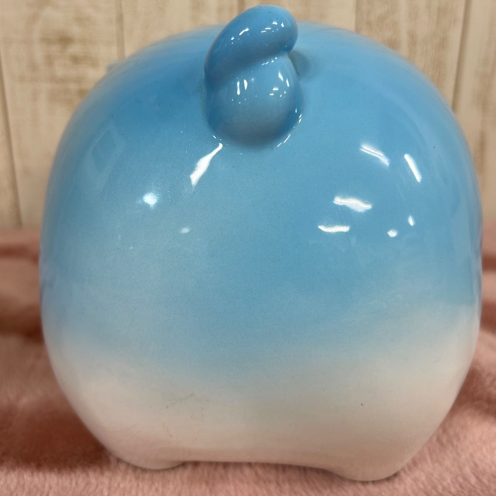 加藤工芸 豚の貯金箱 陶器製 ピギーバンク 水色 希少 - メルカリ