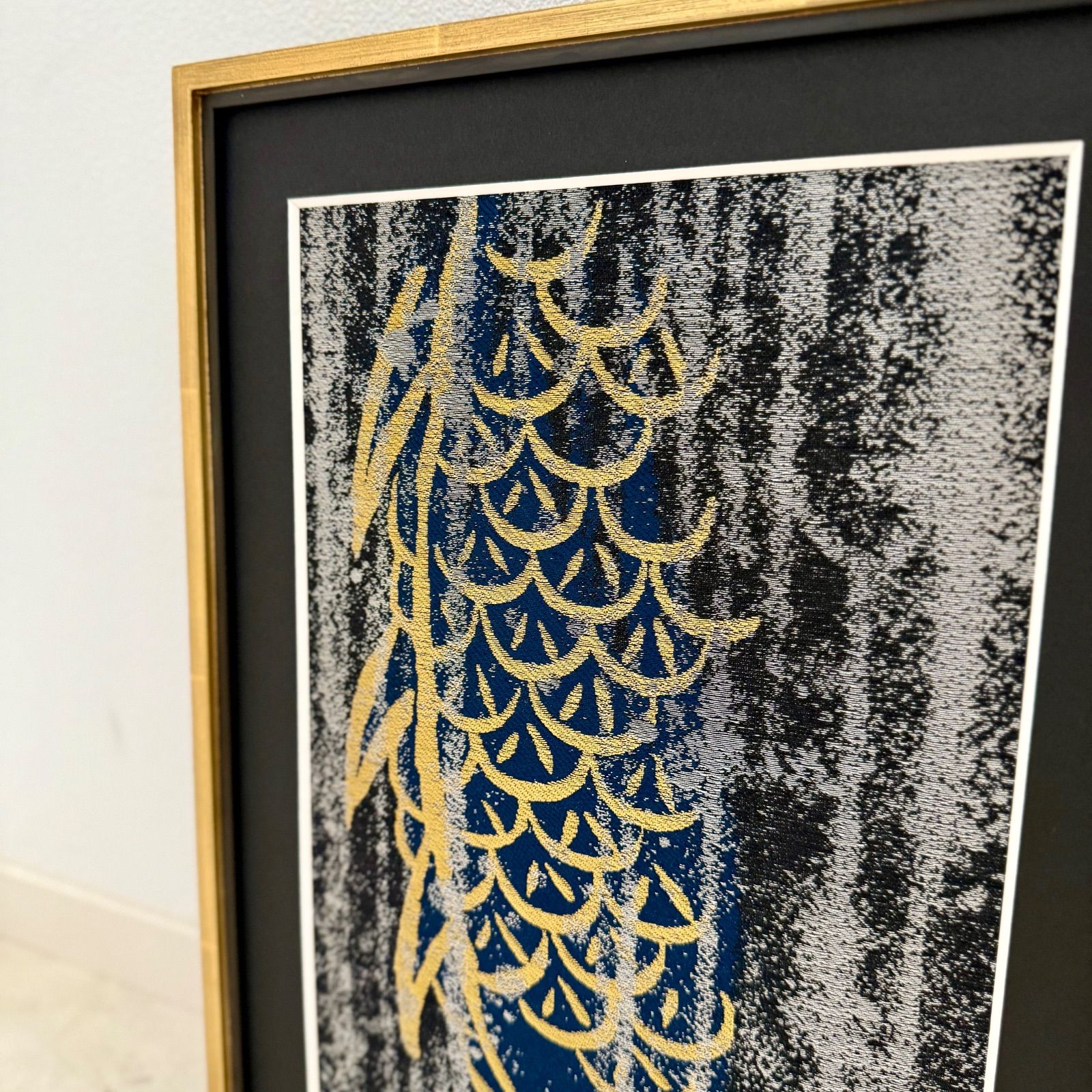 京都帯屋さん フレーム入りシルク織物アート