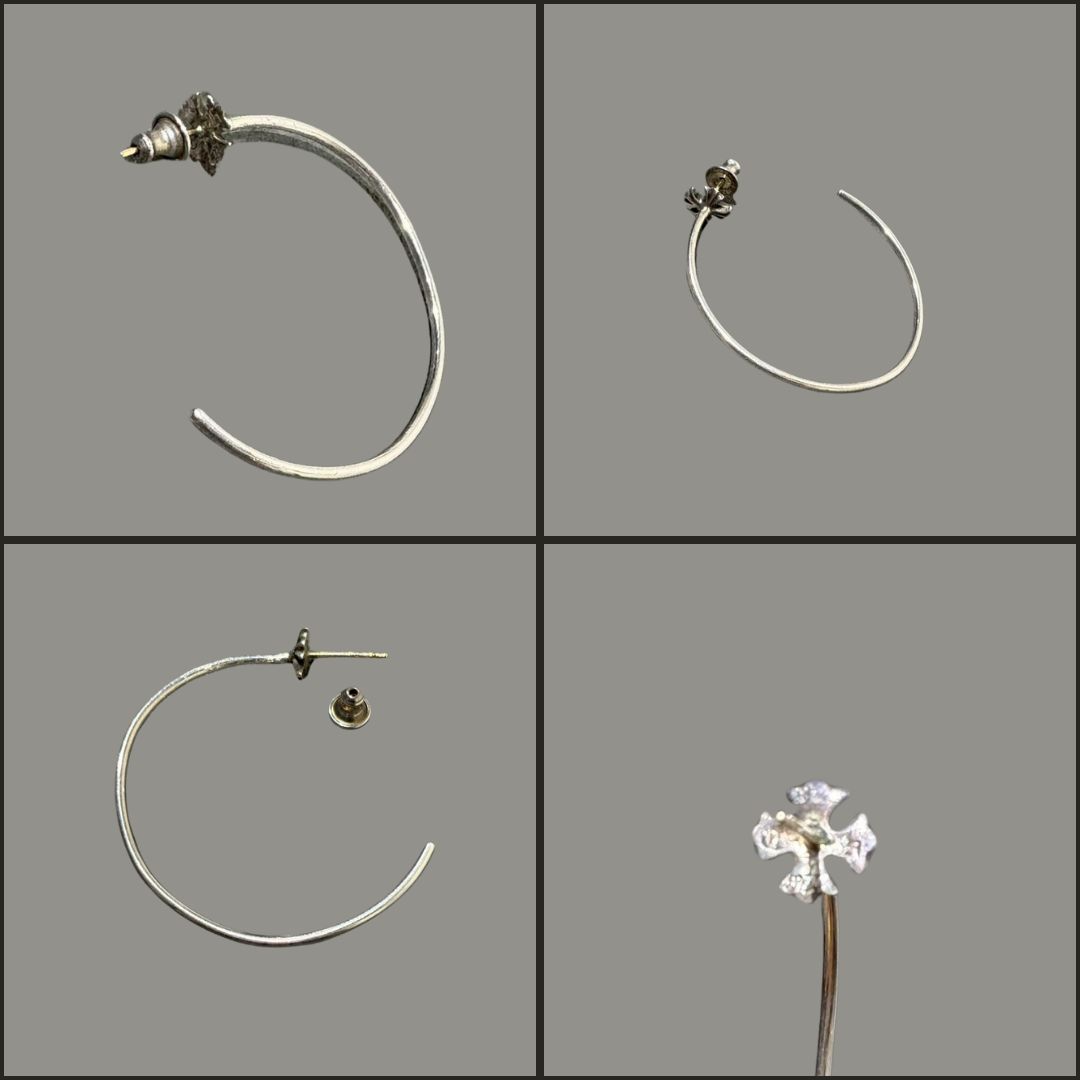 CHROME HEARTSクロムハーツ　CHプラスフープピアス　ラージ（片耳） クロムハーツCHプラスワイドフープピアスラージ|クロムハーツ