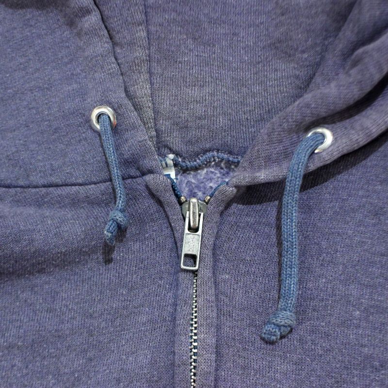 90s USA製 vintage JERZEES 無地 ナス紺 ジップアップ