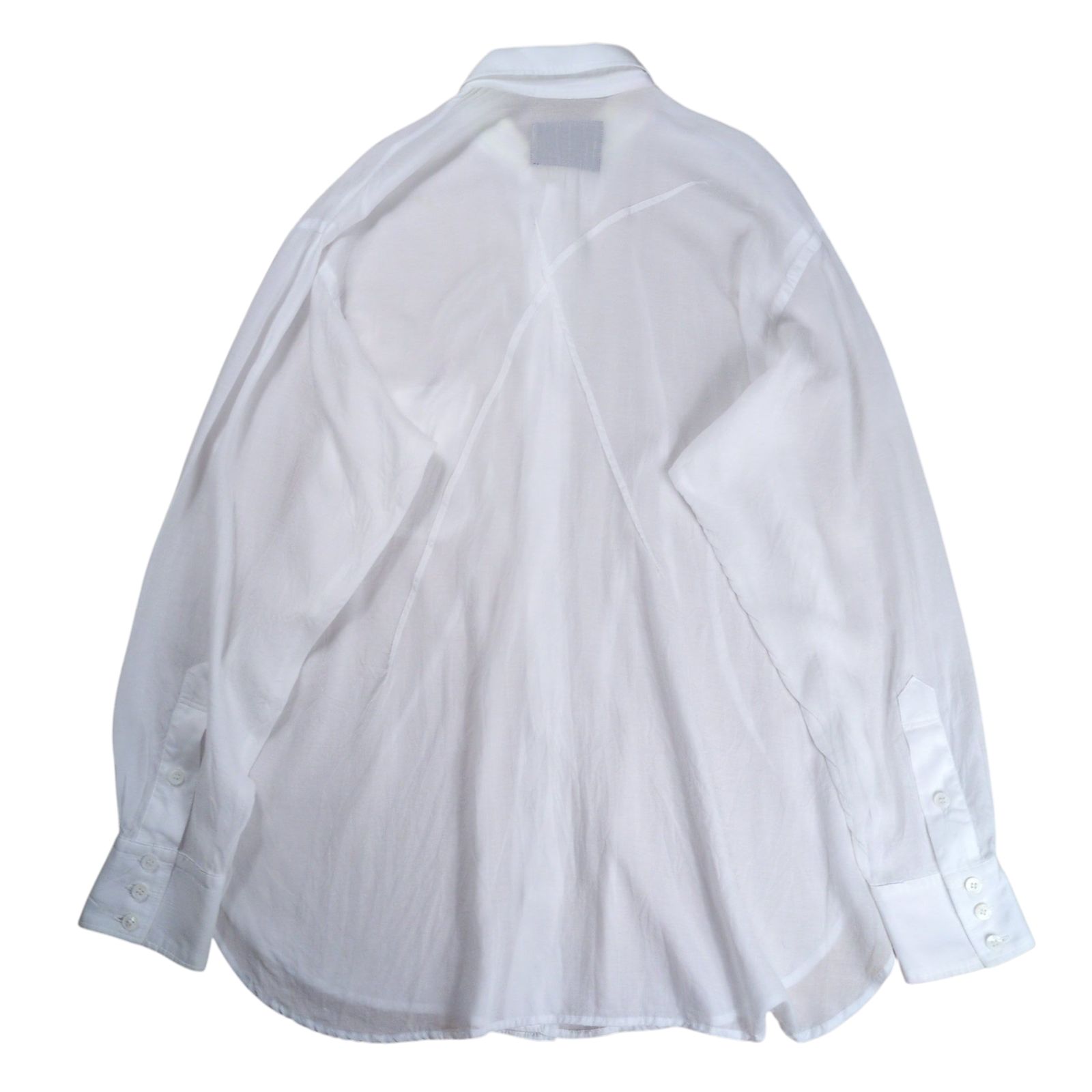 Yohji Yamamoto POUR HOMME power of the WHITE shirt P CELLULOSE LAWN J-FRONT DARTS SHIRT