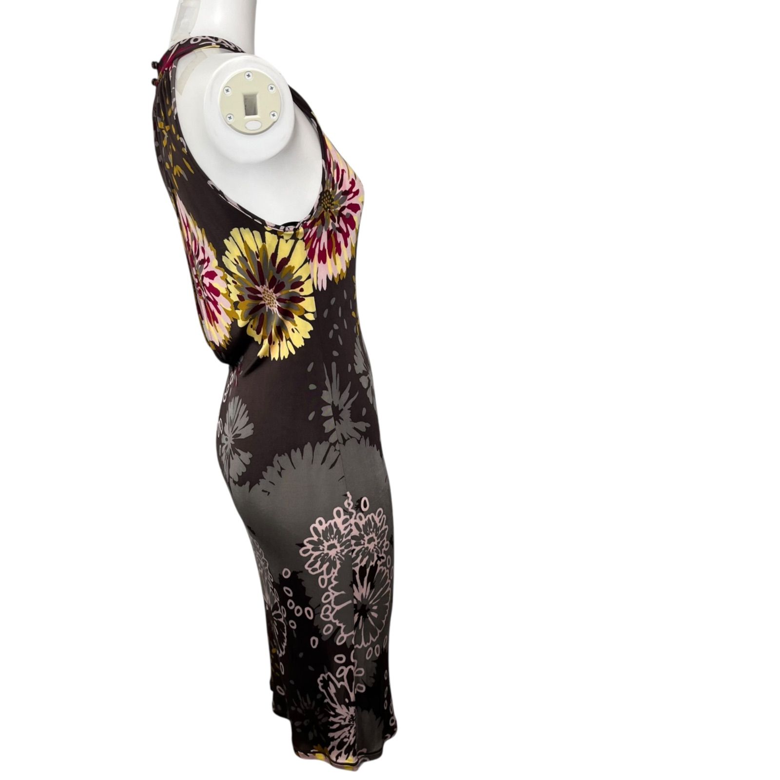 □ミッソーニ MISSONI ワンピース 膝丈 ノースリーブ 花柄 背中