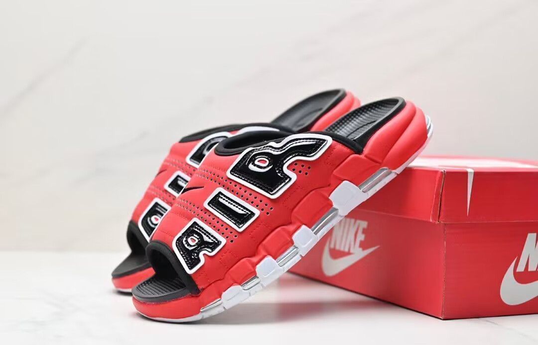 Nike Air More Uptempo Slide Red