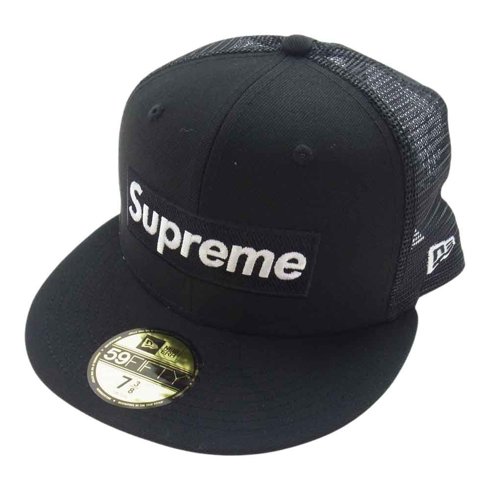 Supreme neweraキャップ シュプリーム 7 3/8(58.7)黒キャップ ...