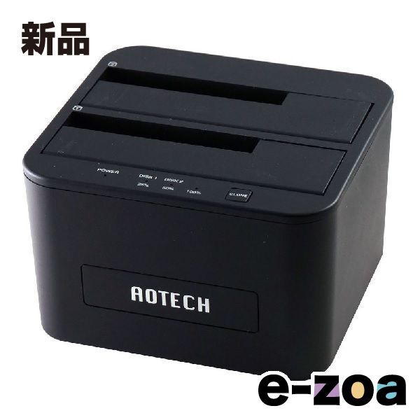 AOTECH  アオテック クローン2BAY SSD/HDDスタンド SATA/USB3.0 AOK-CLONE-U3 (2418464)
