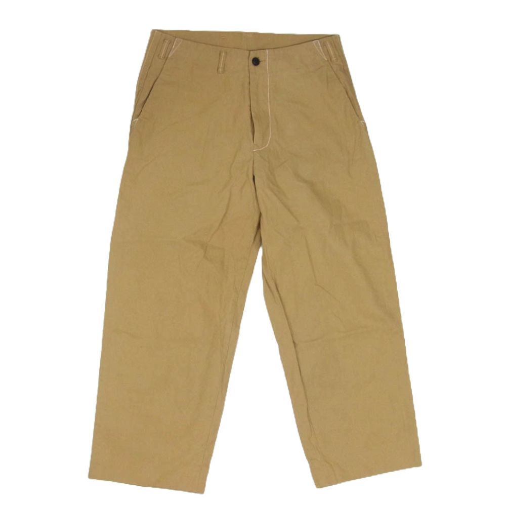 ウル URU 18SUP09 日本製 ストレート コットン パンツ ブラウン系 2【中古】