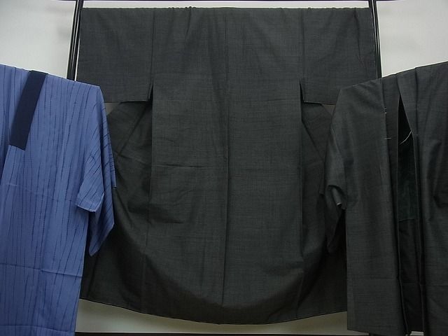 平和屋1□極上 男性 紬 アンサンブル 長襦袢セット １００亀甲 逸品 未