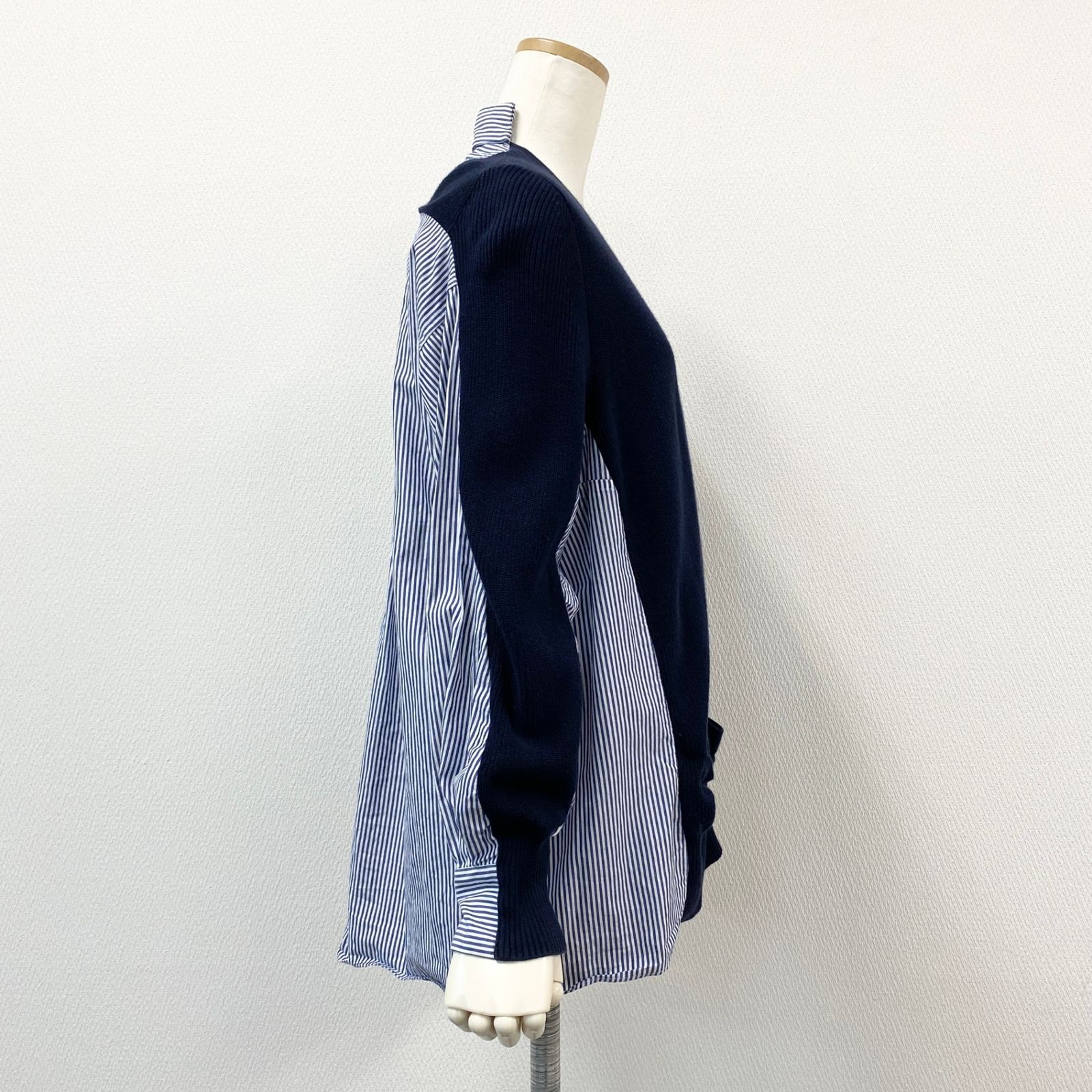 56h1 sacai サカイ ドッキング シャツカーディガン 17-02971 1