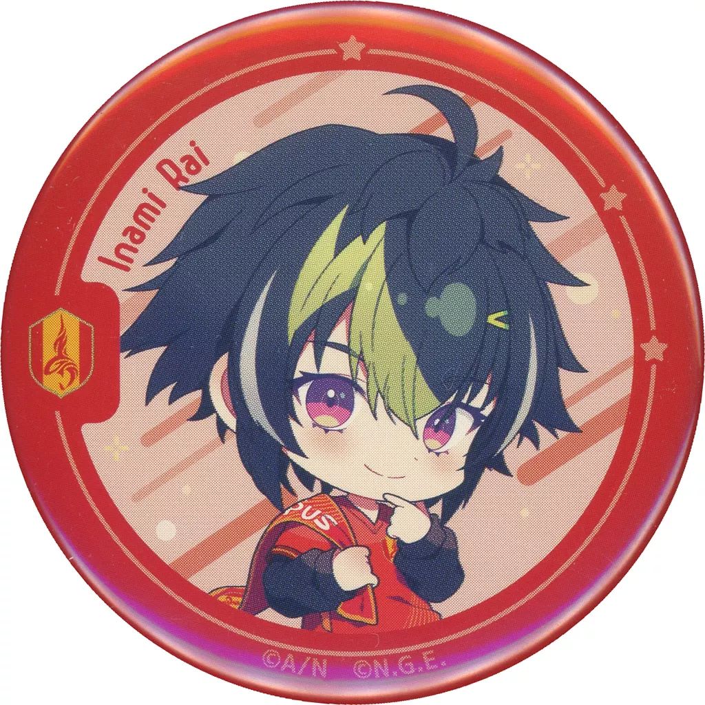 中古】バッジ・ビンズ 伊波ライ(名古屋グランパス) ちびキャラ 缶