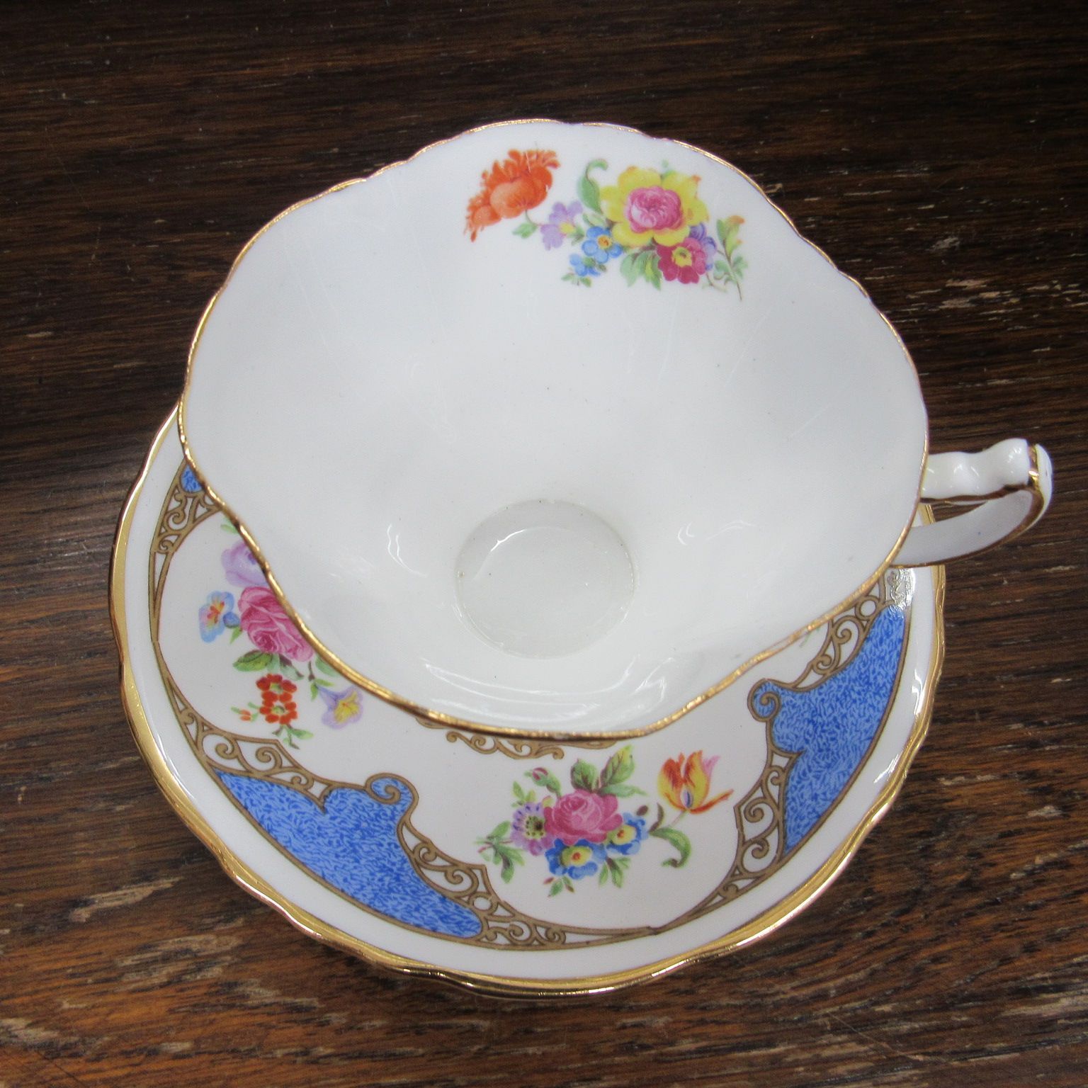 ハマースレイ アンティーク 1930年 カップ＆ソーサー フラワー