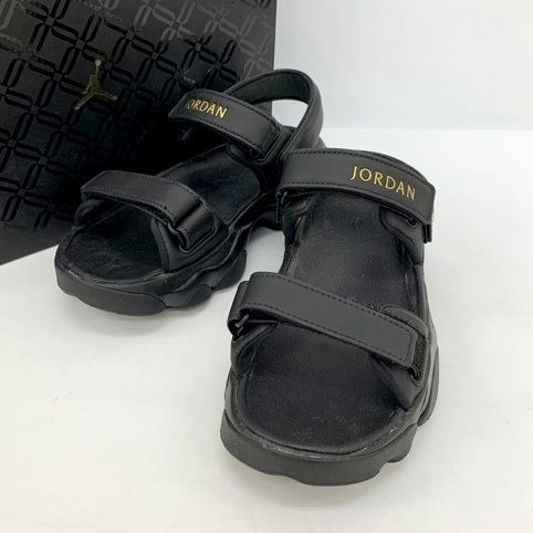 NIKE JORDAN DEJA SANDAL FN5036-001 ジョーダン デジャ レザーサンダル ベルクロ スポーツ レディース 24cm ブラック ナイキ 靴 DF15692