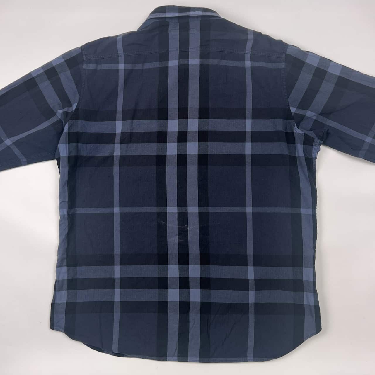 【希少デザイン】バーバリー☆ メガチェック ネイビー 長袖シャツ. BURBERRY LONDON バーバリー メガチェック 長袖シャツ LL