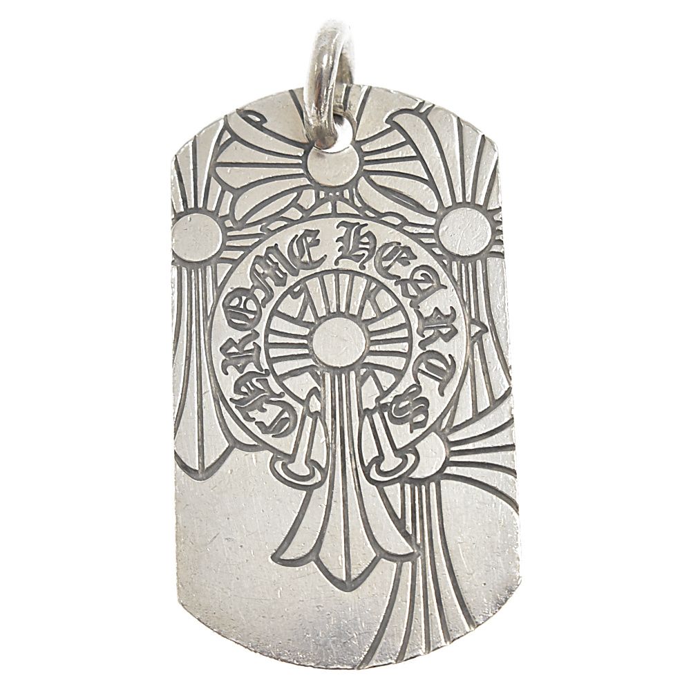 CHROME HEARTS (クロムハーツ) LARGE DOG TAG GOD BLESS THE WORLD