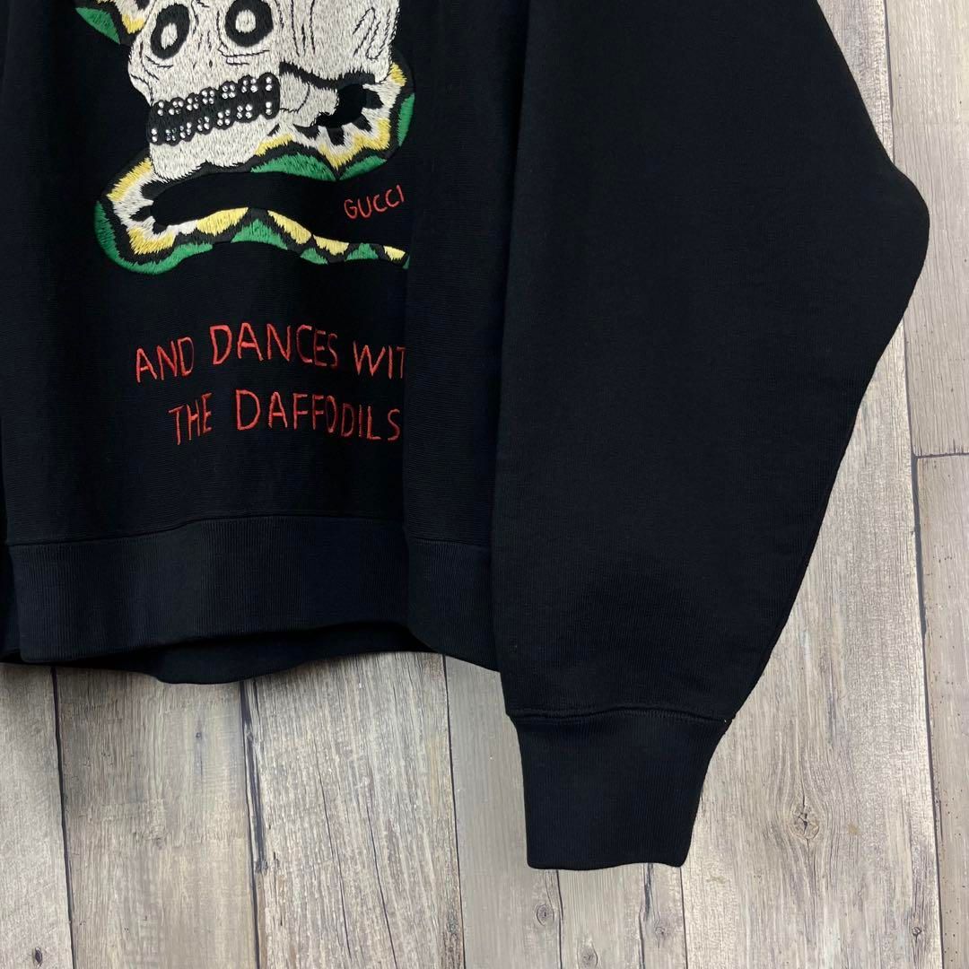 デザイン・サイズが豊富。 GUCCI グッチ イタリア製 髑髏 蛇 刺繍 スウェット パーカー M