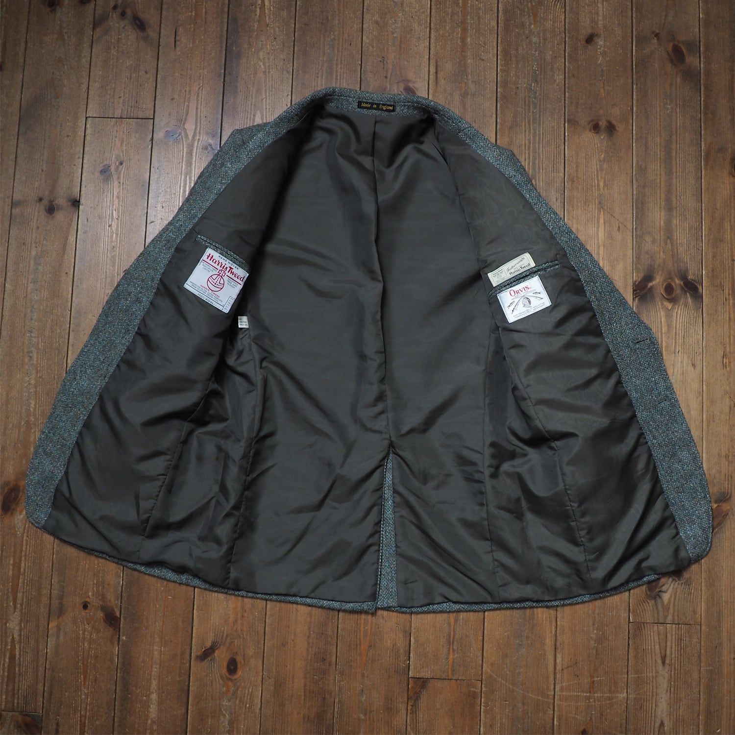 90s ORVIS×Harris Tweed テーラードジャケットイギリス製古着