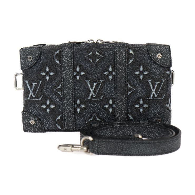 LOUIS VUITTON ルイ ヴィトン ソフトトランク・ウォレット ショルダーバッグ M81776 レザー ブラック シルバー金具 モノグラム  ポシェット 2WAY クラッチバッグ セカンドバッグ ビトン 【本物保証】 - メルカリ