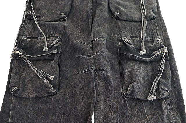ZARA UTILITY DENIM カーゴパンツ（ブラック / 29インチ） ZARA】マジで売り切れる前にゲットしてください。【トレンド