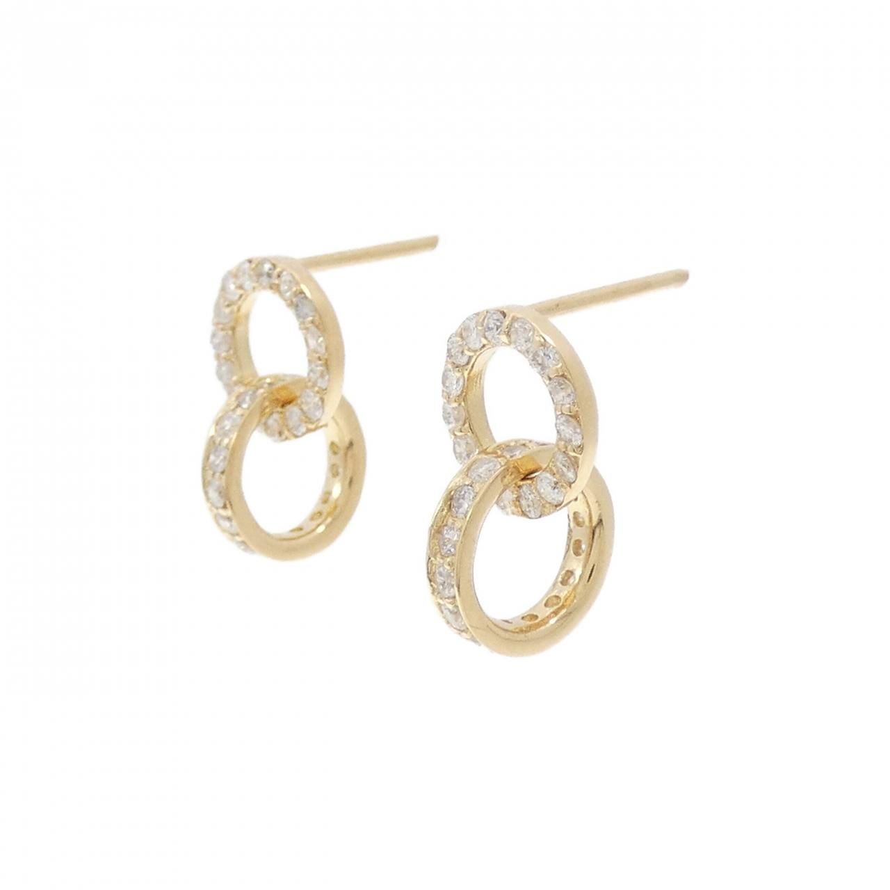 リメイク K18YG ダイヤモンド ピアス 0.40CT