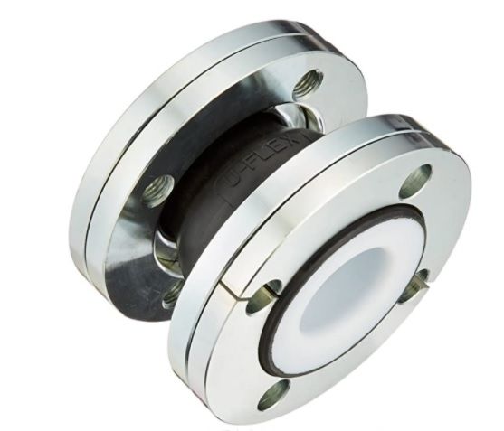 送料無料】TOZEN フッ素樹脂製フレキシブル継手 ゴム被覆型 ユー