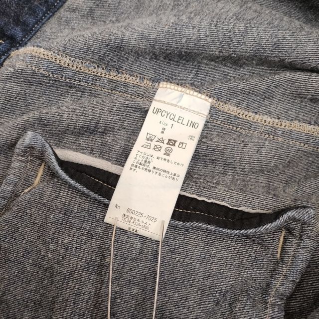 UpcycleLino BASIC 600225-7025 nest Robe コットンリネン デニムジャケット ネイビー レディース アップサイクルリノ 5-0922M∞ GULLKHAN_COM