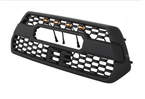 トヨタ タコマ 2016- LED付き フロントグリル TRD ルック ガーニッシュ 外装カスタム LOGO付き 1P