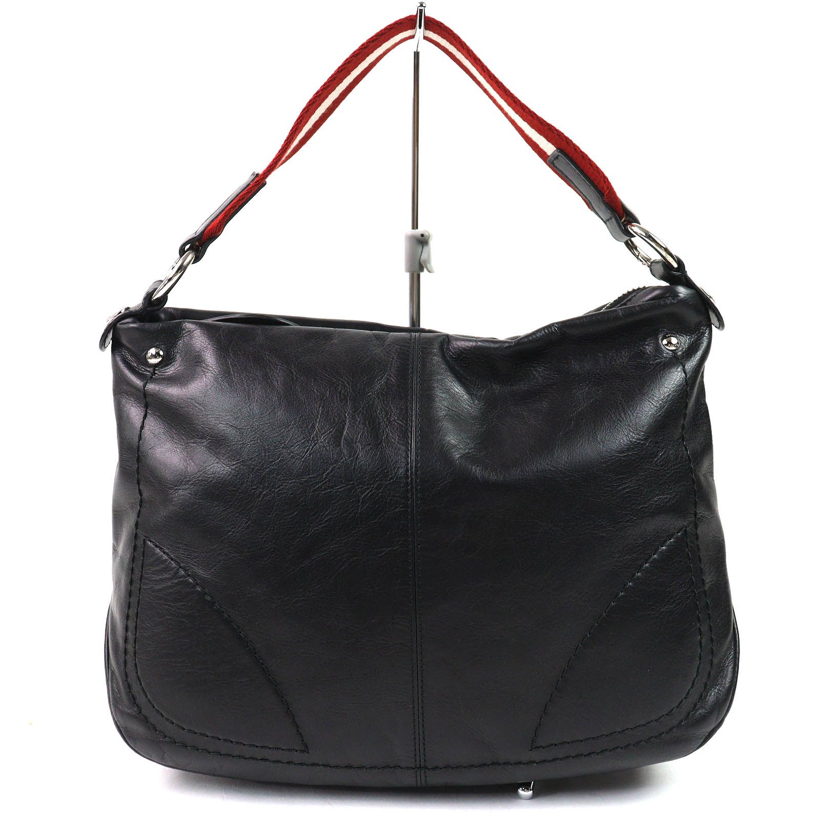 △BARRIE バリー TABY-SM トレインスポッティングショルダー レザー ハンドバッグ トートバッグ ブラック 保存袋付き メンズ