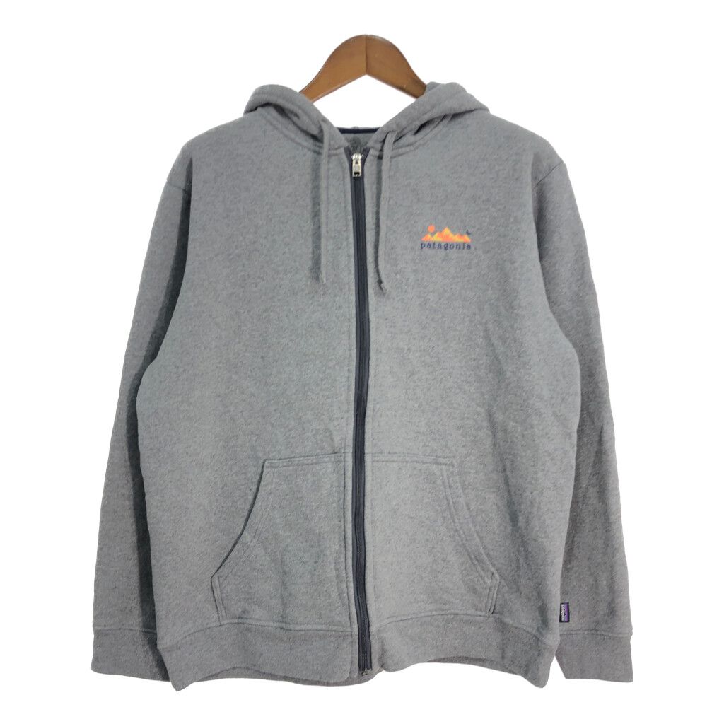 patagonia パタゴニア スウェット フルジップ パーカー アウトドア グレー (メンズ XL) 中古 古着 S4521