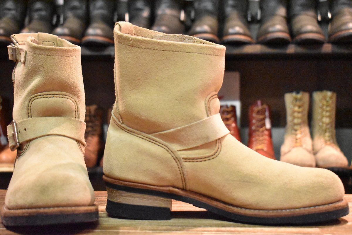 9D 13年 レッドウィング 2965 ショート スエードエンジニア ホーソーンアビレーンラフアウト ブーツ redwing HOPESMORE FI273