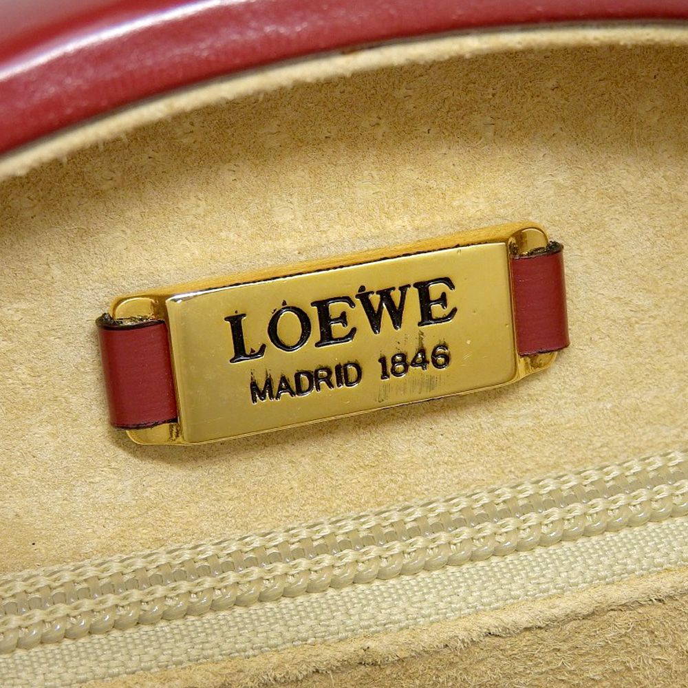 本物保証】 希少 レア 布袋付 ロエベ LOEWE アナグラム ラウンド  