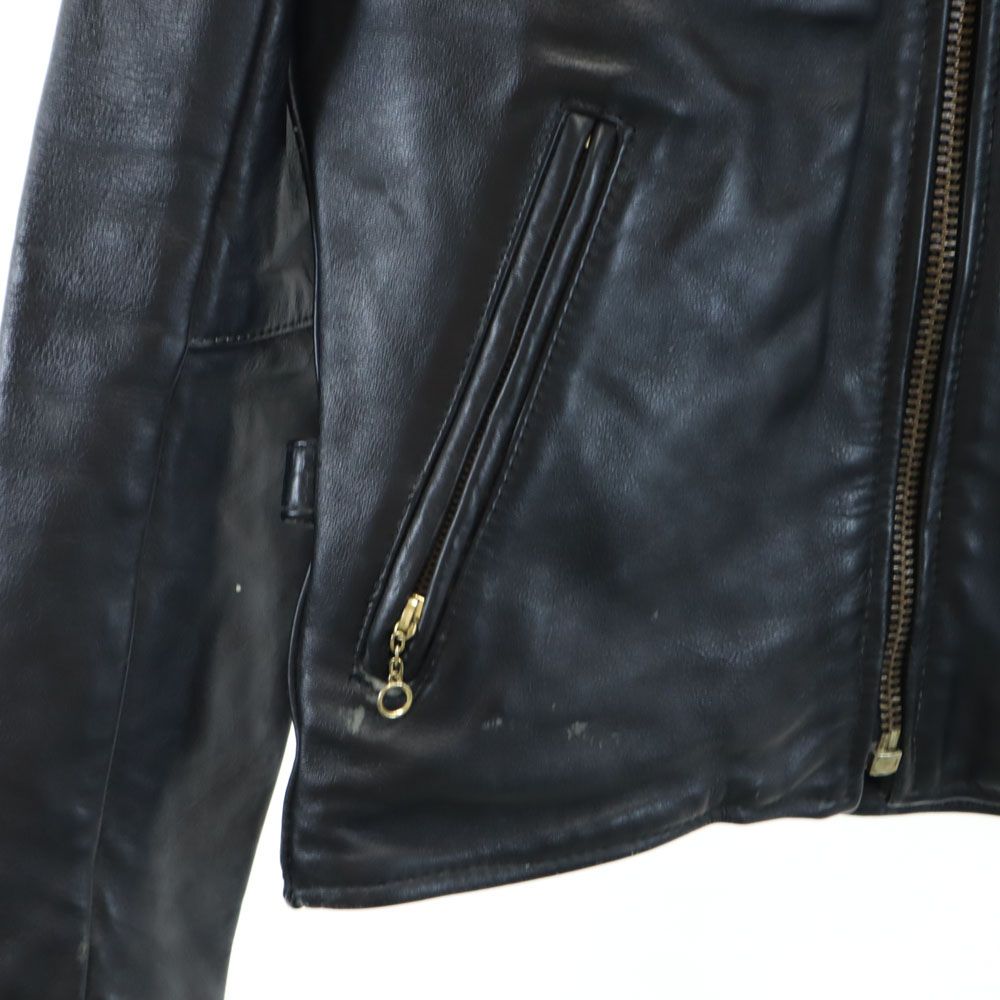 バンソン USA製 レザー シングルライダースジャケット 34 ブラック