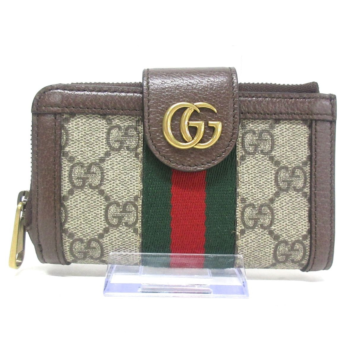 GUCCI(グッチ) カードケース美品 オフィディア 699353 ベージュ×ダーク