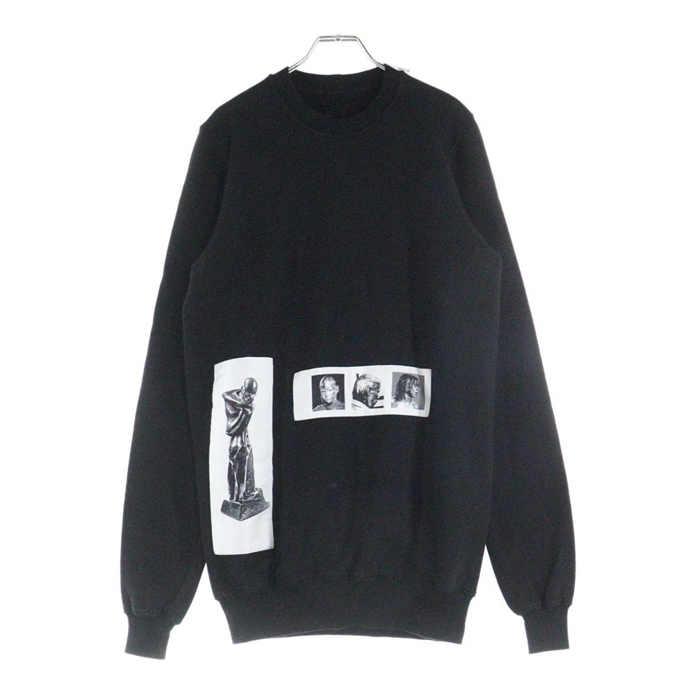 DRKSHDW ダークシャドウ 16SS SWEATSHIRT パッチ クルーネックスウェットトレーナー ブラック DU16S1270-FPAT1