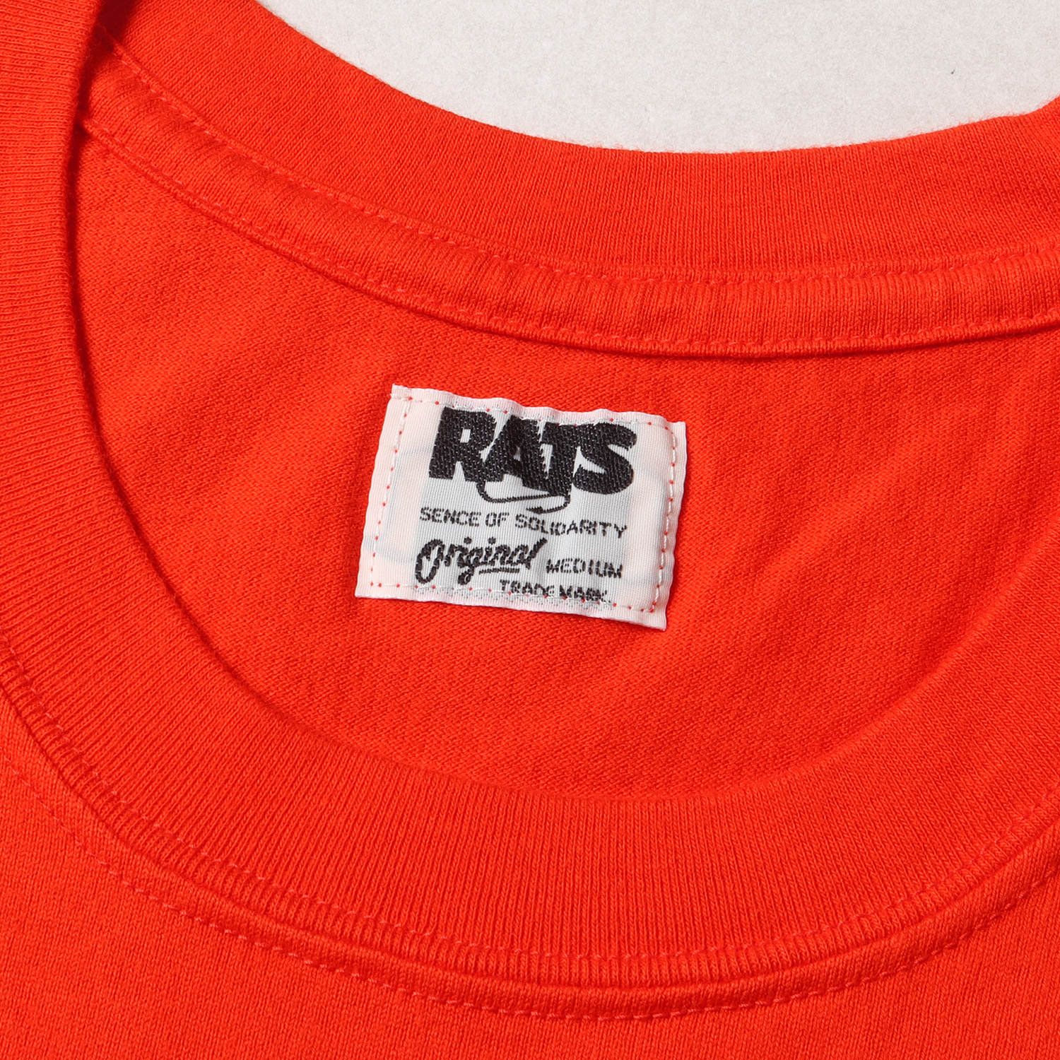 RATS ラッツ Tシャツ サイズ:M 22SS BLACK AND YELLOWロゴ クルー