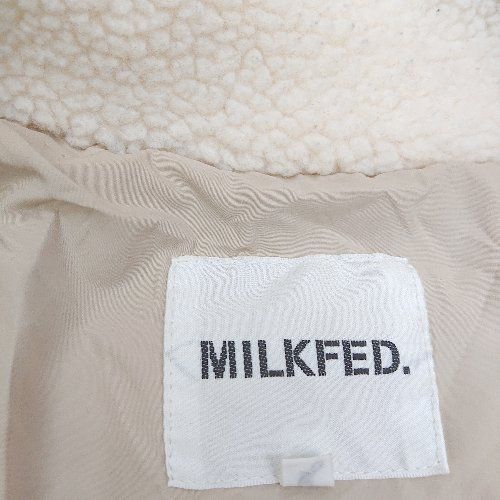 ◇ ⊇ MILKFED. ミルクフェド ボア素材 長袖 ジャケット サイズS アイボリー系 レディース E  【1409100018943】