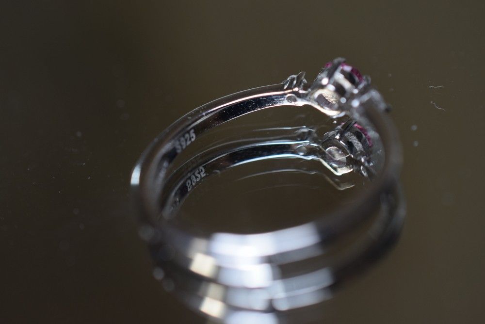 RG10-51 シルバー 宝石質 非加熱 明るい 槿花色 スピネル リング