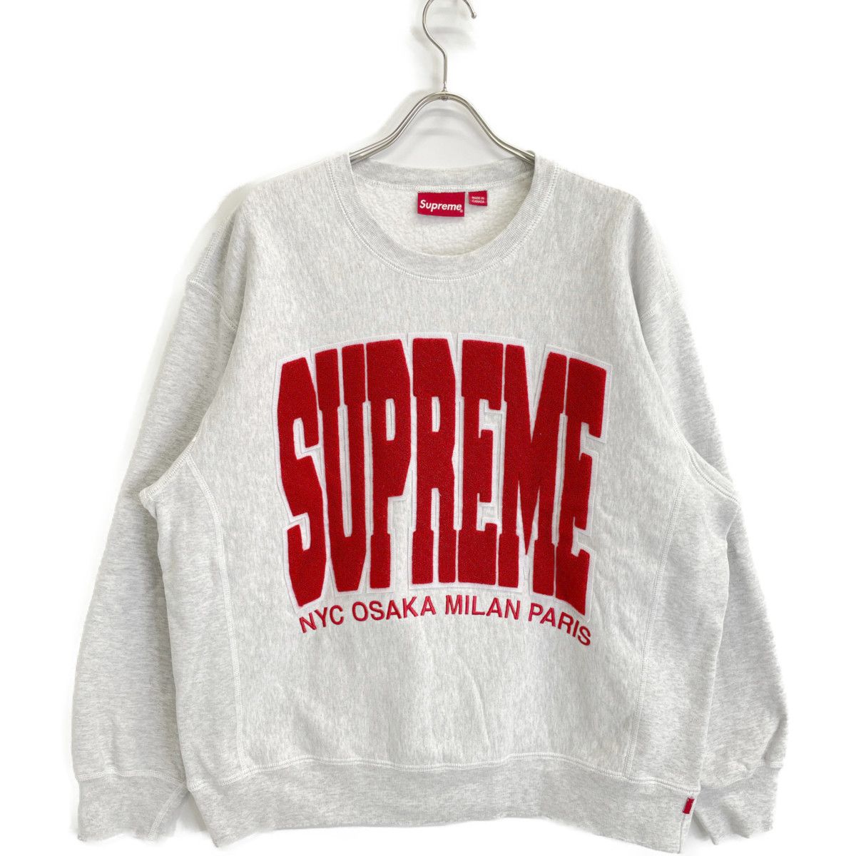 トップス SUPREME 21AW/Cities Arc Crewneck XL Supreme シュプリーム 21AW ｸﾞﾚｰ Cities Arc Crewneck L - メルカリ