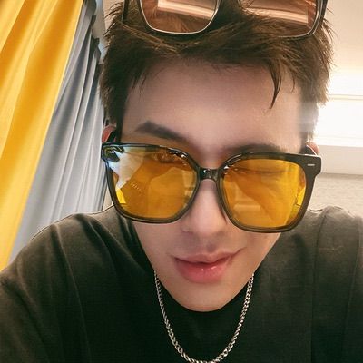 サングラス メガネ ユニセックス ブラック パンク カラーレンズ 韓国