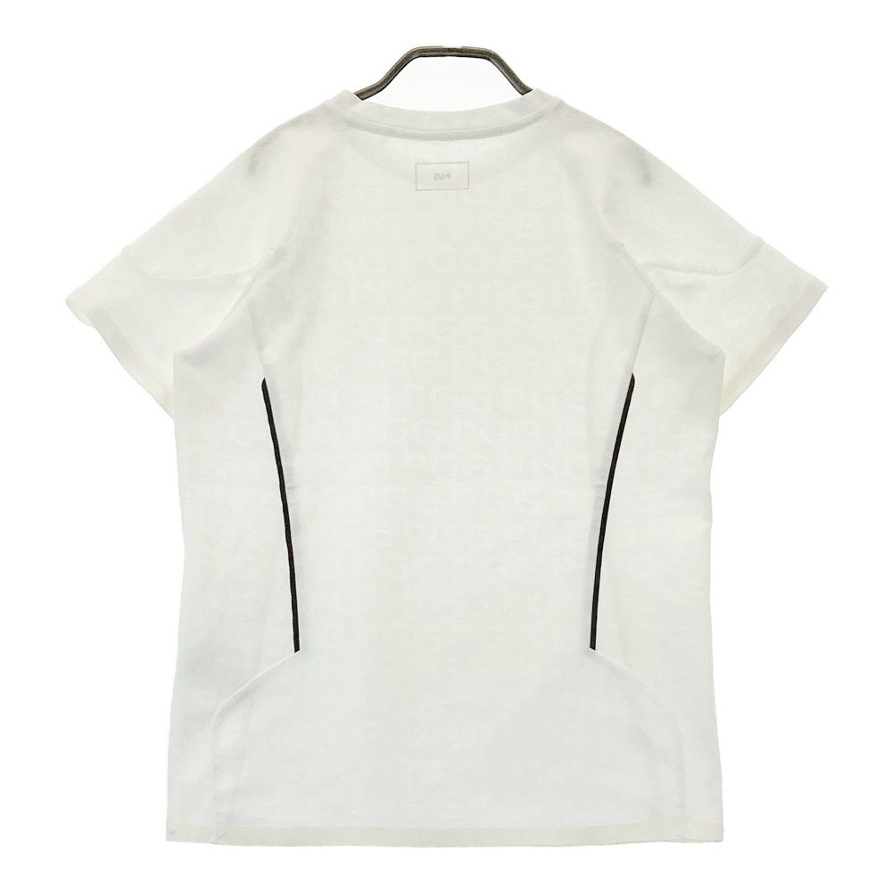 サイズ：0 PGG PEARLY GATES パーリーゲイツ 2023年モデル 半袖Tシャツ ロゴ柄 ホワイト系 [240101440648] ゴルフウェア レディース ストスト PGG PEARLY GATES パーリーゲイツ 2023年モデル 半袖Tシャツ