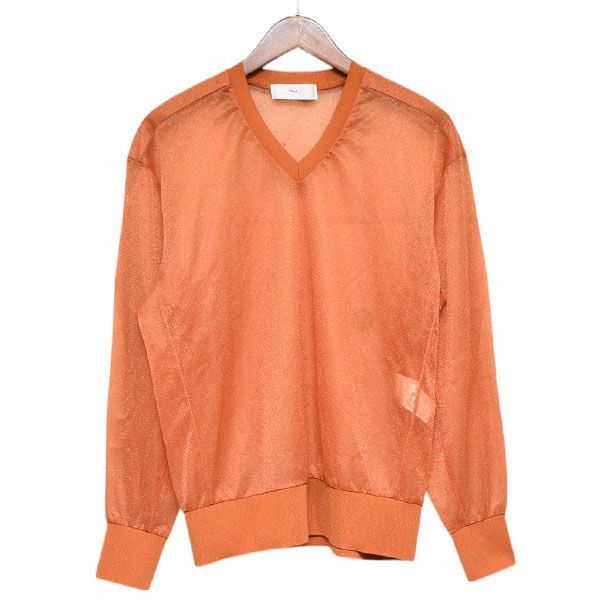 TOGA PULLA トーガプルラ 2020SS Shiny jersey pullover シースルーニットセーター TP01-JK253 8054000208043
