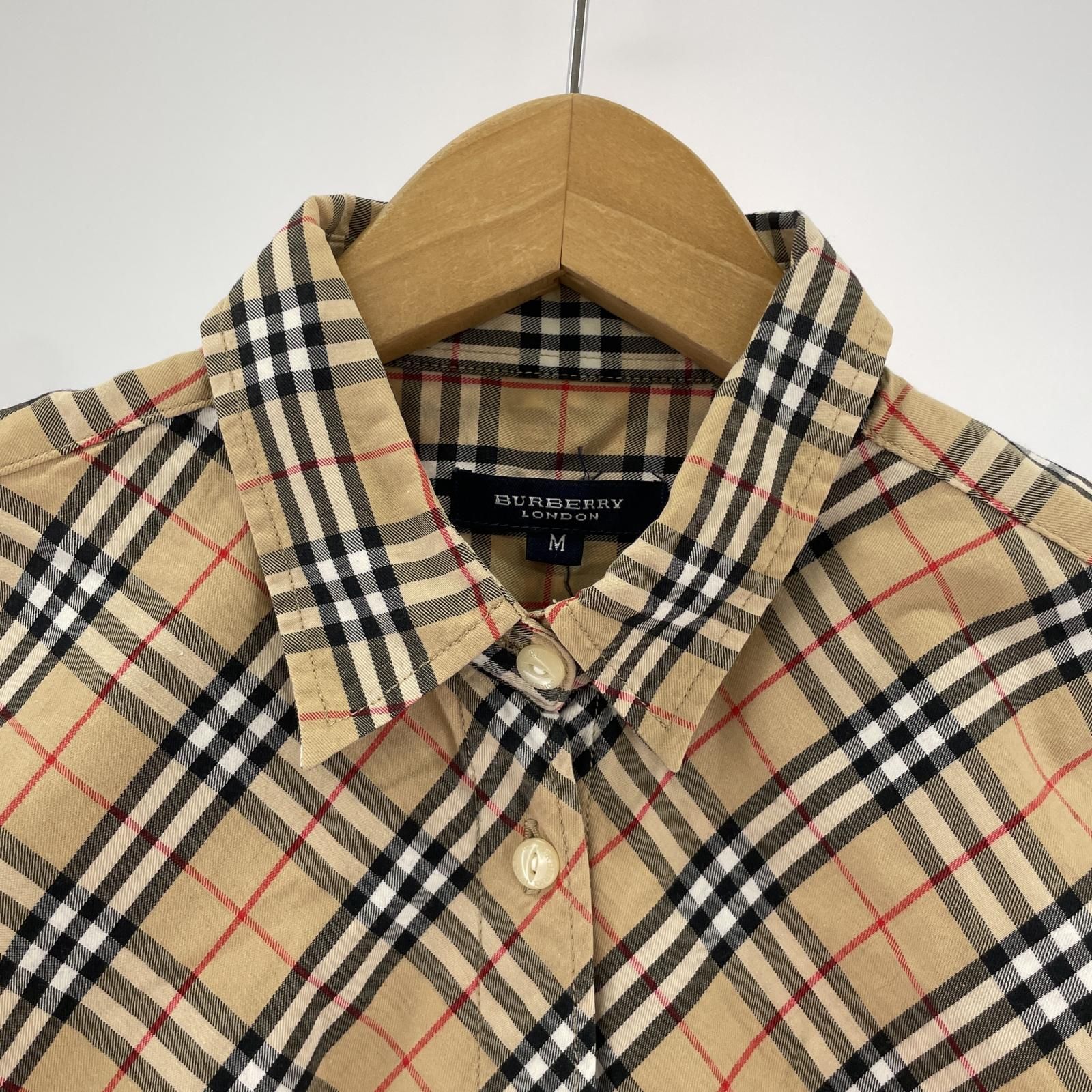 BURBERRY バーバリー チェック長袖シャツ sizeM/ベージュ系 - メルカリ