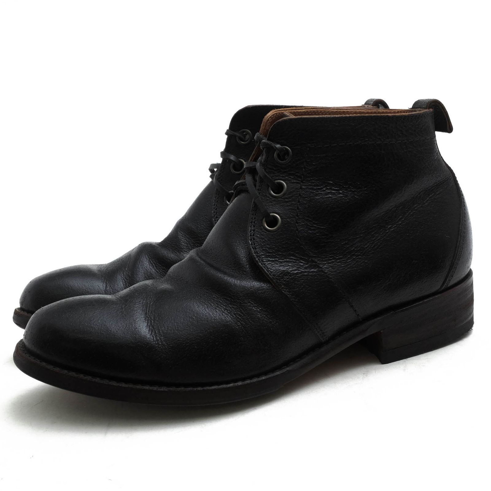 ショセ／chausser チャッカブーツ シューズ 靴 メンズ 男性 男性用 レザー 革 本革 ブラック 黒  C-712 ロングノーズ プレーントゥ 定番