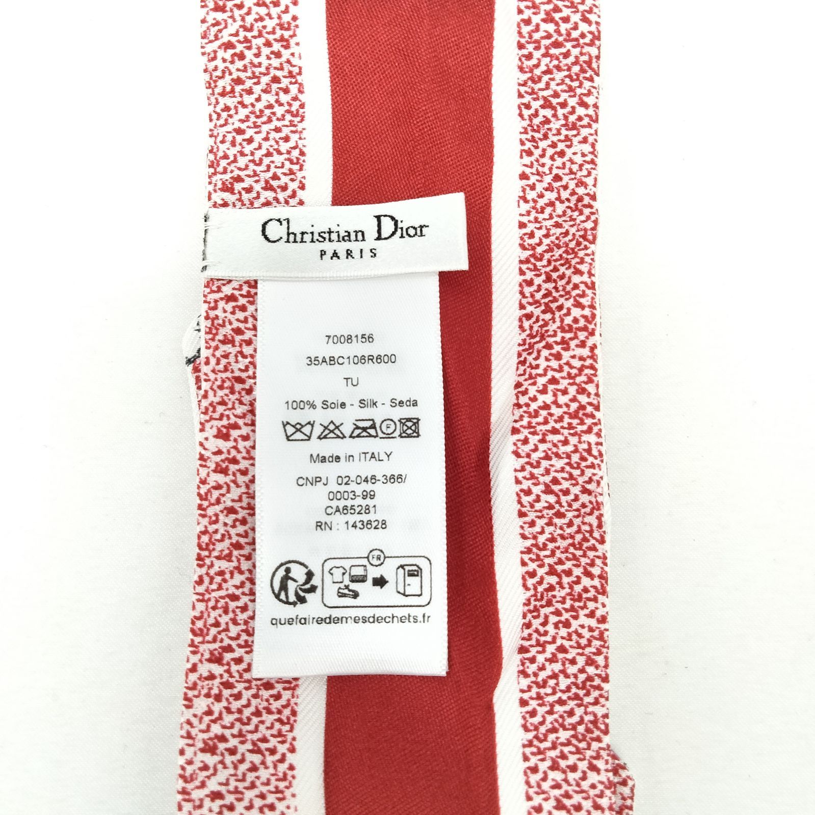 Christian Dior シルクスカーフ 赤色 Christian Dior(クリスチャンディオール) / スカーフ/シルク/RED